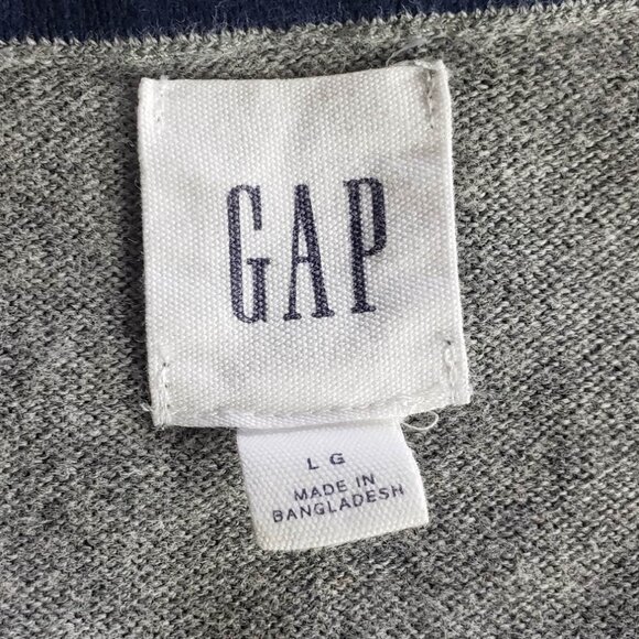 Gap men's gray v-neck sweater - Picture 4 of 8